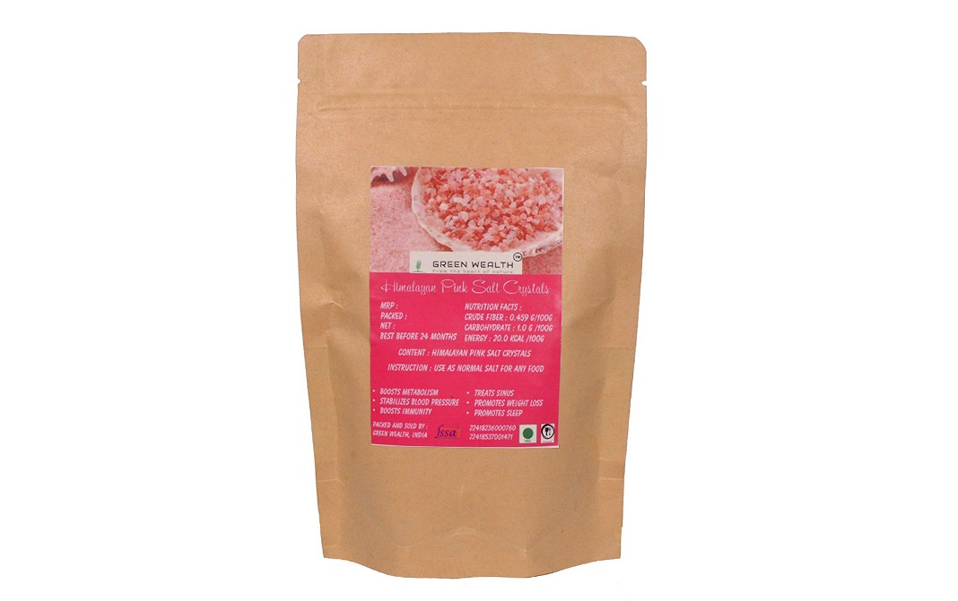 Green Wealth Himalayan Pink Salt Crystals    Pack  900 grams